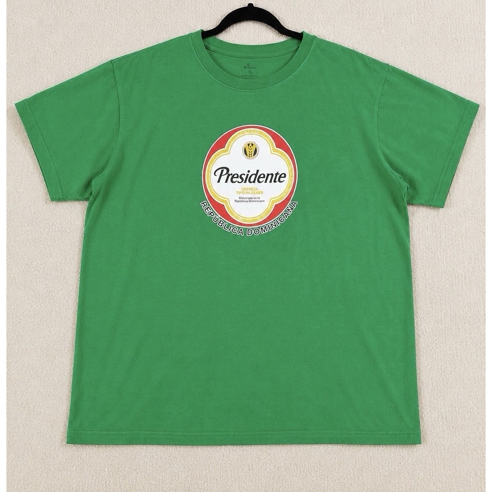 Presidente Cerveza Tipo Pilsener Dominican Republic Beer T-Shirt XL 100% Cotton